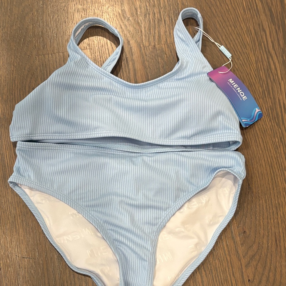 Sky Blue Kids One Piece Swimsuit